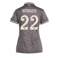 Maglia Calcio Real Madrid Antonio Rudiger #22 Terza Divisa Donna 2024-25 Manica Corta